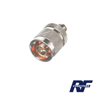 RFU-625 Adaptador en Línea, de Conector Mini UHF Hembra a N Macho, Níquel/ Oro/ Teflón.