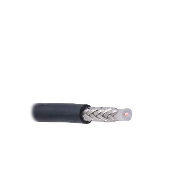 RG-58U-SYS/1000 Cable coaxial RG BROADCAST RG58USYS / 305 Metros /  Intemperie / 20 AWG /  blindaje de malla trenzada de cobre estañado ( CuSn ) 96% /  aislante de polietiléno sólido / Hecho en México.