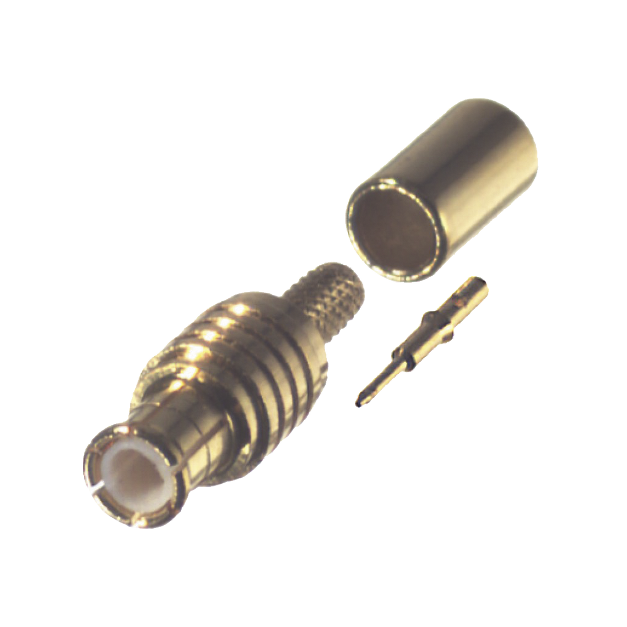 RMX-8000-1B Conector MCX Macho en Línea, de Anillo Plegable en Cable RG-174/U, Oro/ Oro/ Teflón.
