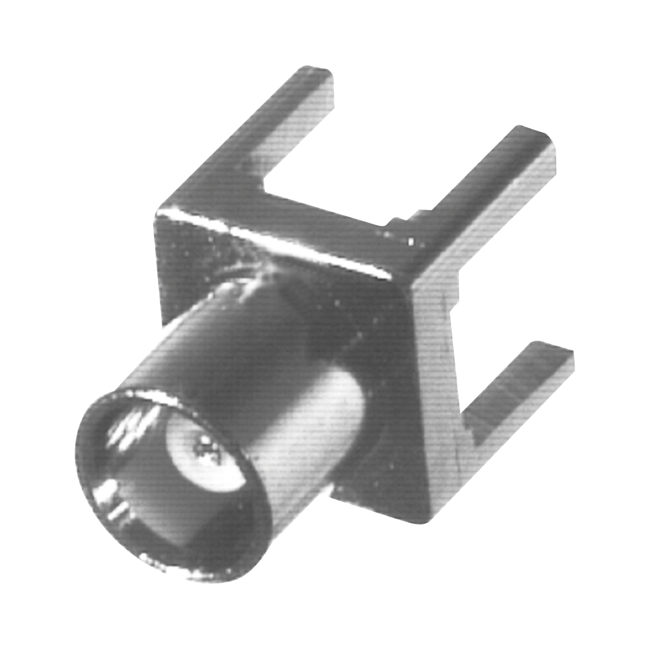 RMX-8350 Conector MCX Hembra de Montaje Vertical para PCB, con Terminal y 4 Patas, Níquel/ Oro/ Teflón.