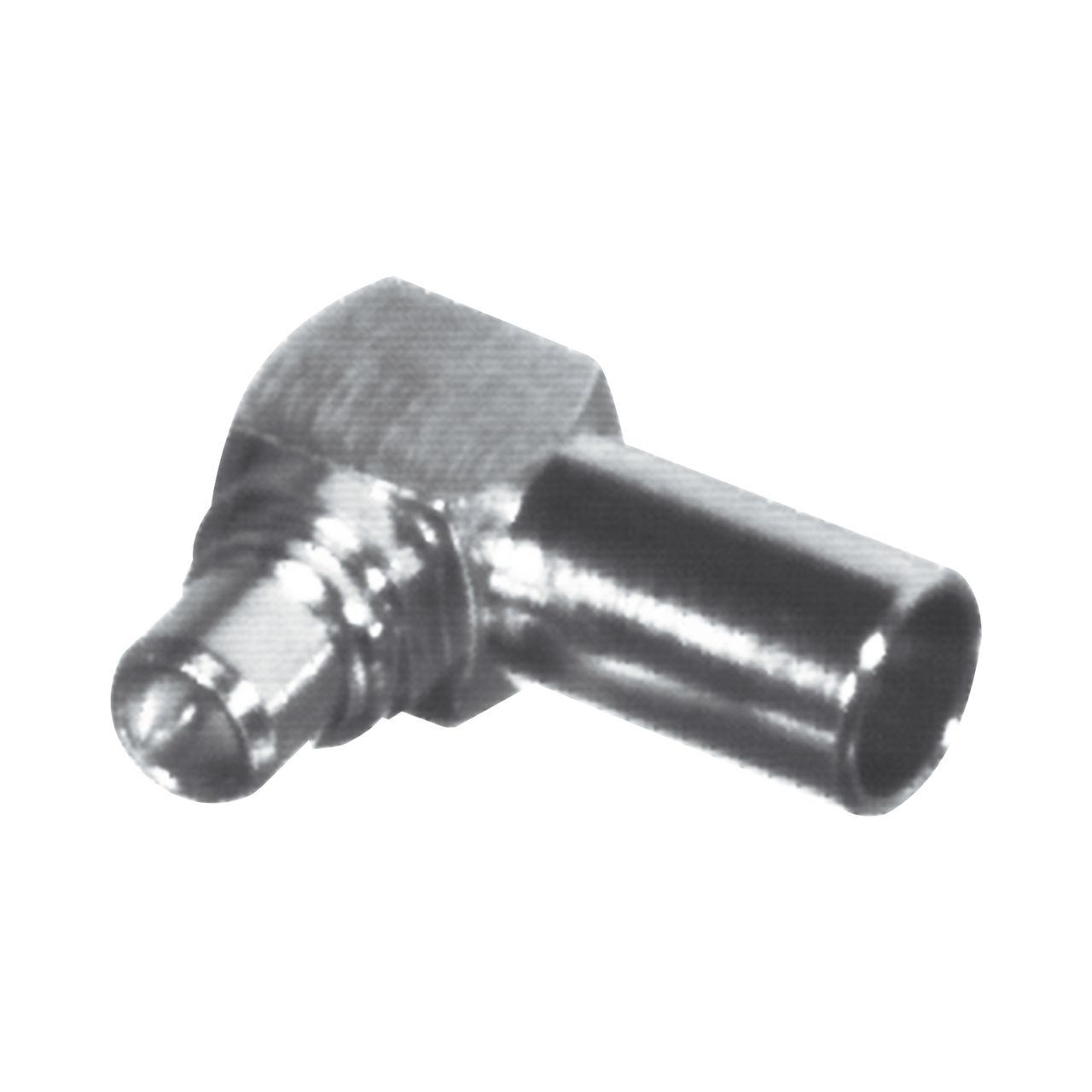 RMX-9010-1SR1 Conector MMCX Macho en Ángulo Recto para Soldar en Cable Semi-Rígido de 0.085, Grupo SR1, Oro/ Oro/ Teflón.