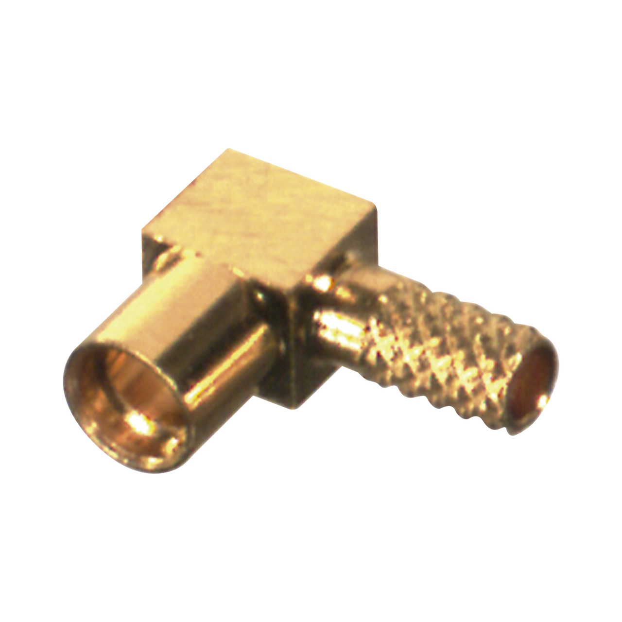 RMX-9060-1B Conector MMCX Hembra en Ángulo Recto de Anillo Plegable para Cable RG-174/U, Grupo B, Oro/ Oro/ Teflón.