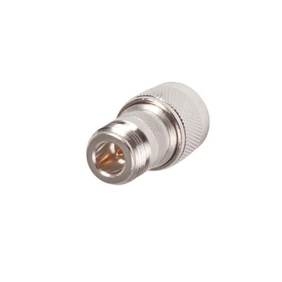 RP-1015 Adaptador en Línea, de Conector N Hembra Inverso a N Macho, Níquel/ Oro/ Teflón.
