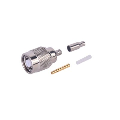 RP-1202-1B Conector TNC Macho inverso de anillo plegable para cables RG-174/U, BELDEN 8216