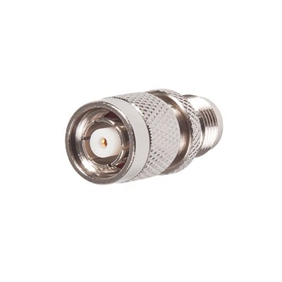 RP-1223 Adaptador en Línea, de Conector TNC Macho Inverso a TNC Hembra, Nquel/ Oro/ Teflón.