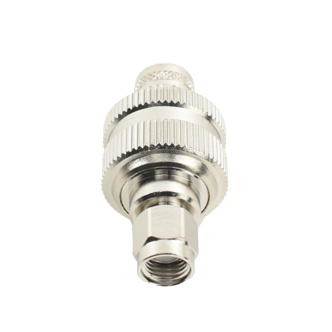 RP-3000-I Conector SMA Macho Inverso de Anillo Plegable para RG-8/U, 9913, LMR-400, Níquel/ Oro/ Teflón.