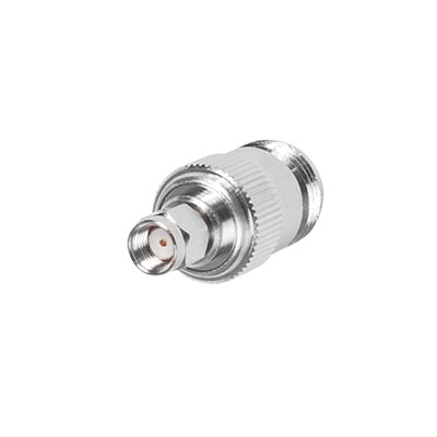 RP-3452 Adaptador en Línea, de Conector SMA Macho Inverso a N Hembra, Níquel/ Oro/ Teflón.