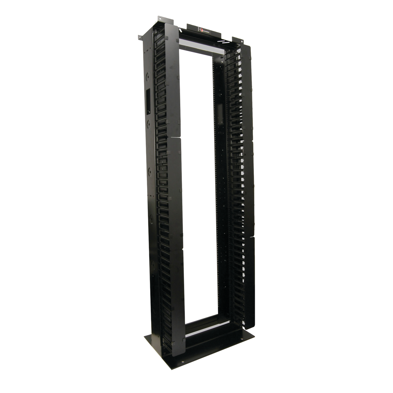 RS3-07 Rack de Aluminio System de 7ft x 19in, 45UR, Con organizadores verticales, conexión de tierra y accesorios de montaje