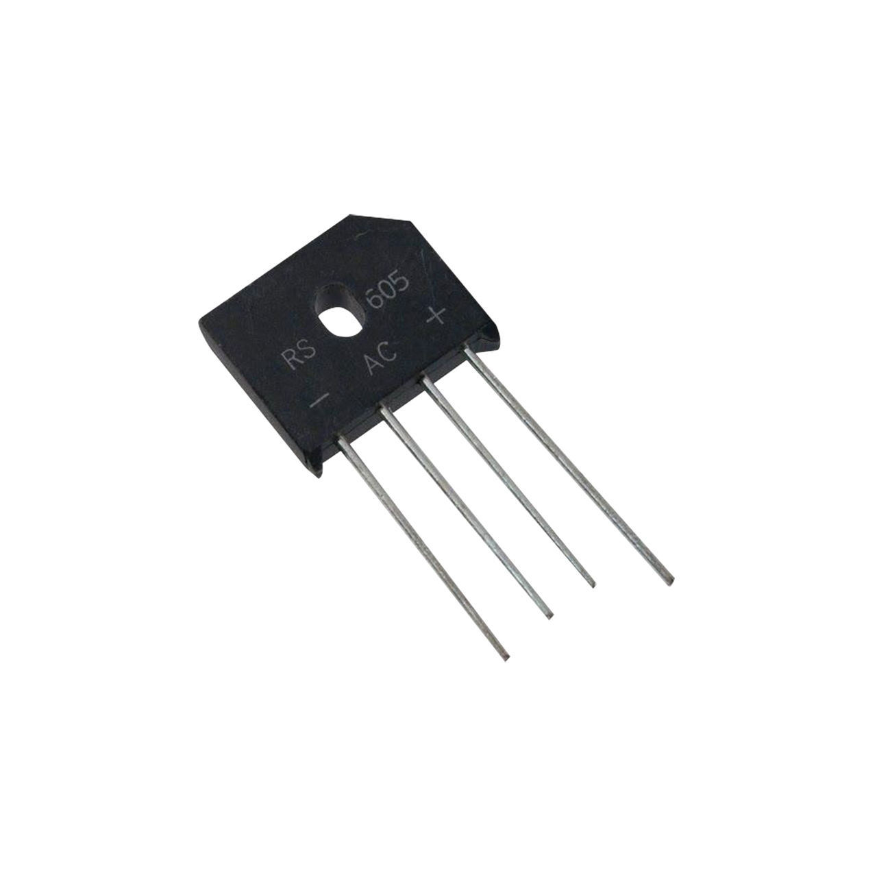 RS-606 Puente Rectificador en Línea de 6 Amp., 800 PIV, Silicio, 420 RMS.