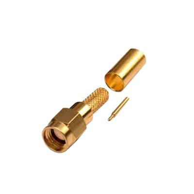 RSA-3000-1C Conector SMA Macho de Anillo Plegable para Cable RG-58/U, Oro/Oro/Teflón.