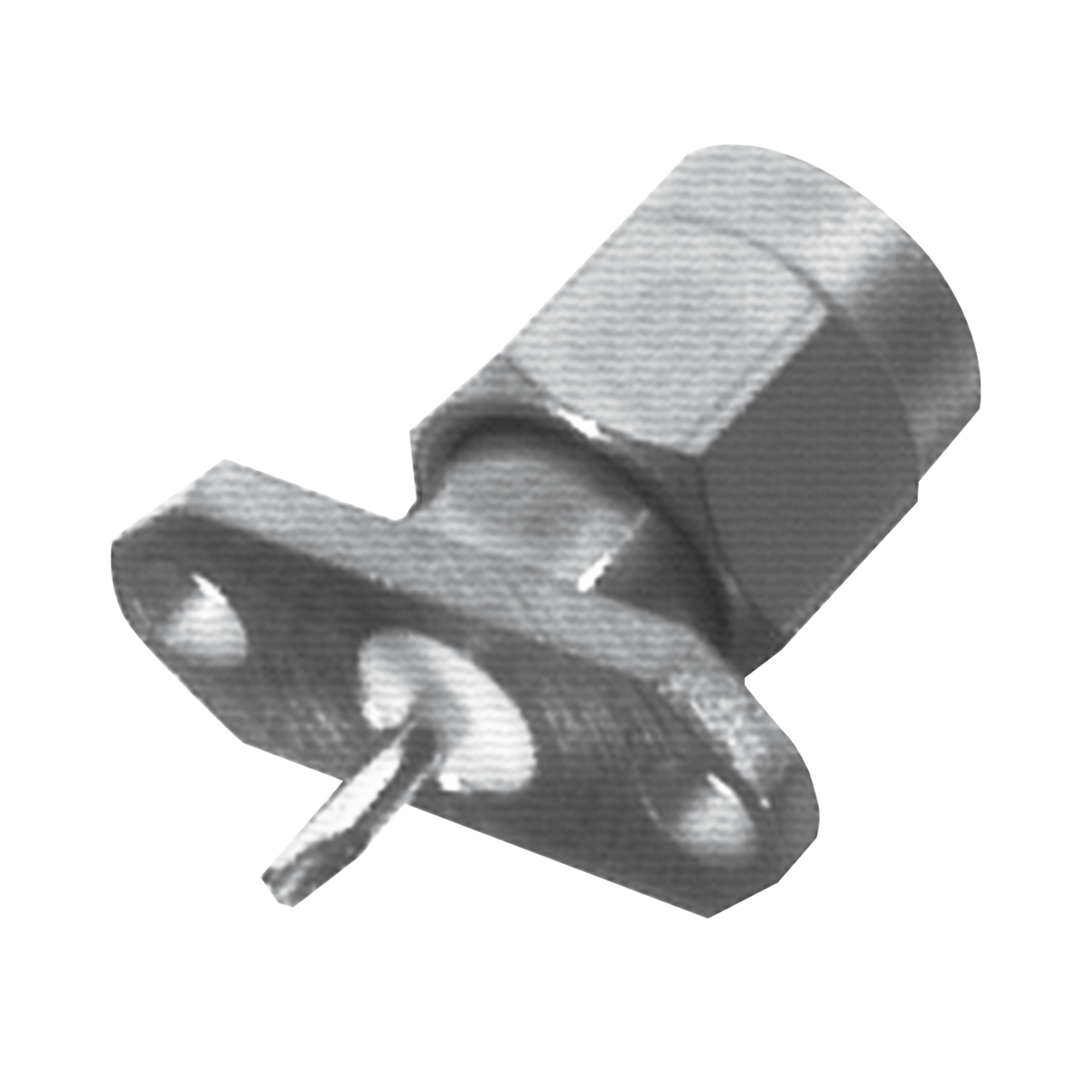 RSA-3221 Conector SMA Macho de 2 Perforaciones, Montaje en Panel con Terminal Soldable, Níquel/ Oro/ Teflón.â??