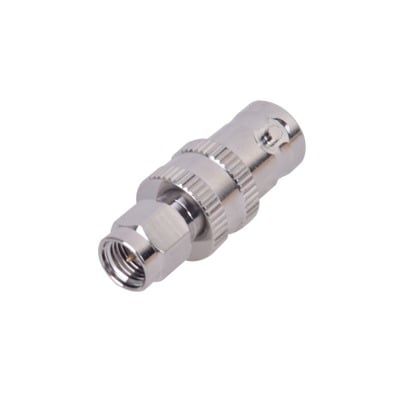 RSA-3458 Adaptador en Línea de Conector SMA Macho a BNC Hembra, Níquel/ Oro/ Teflón.