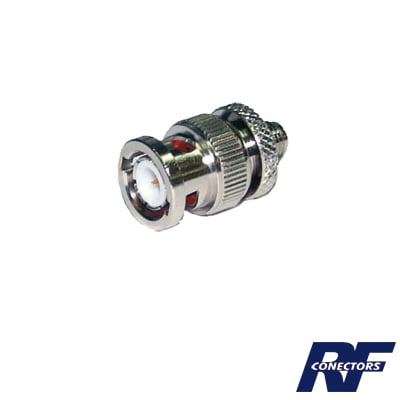 RSA-3476 Adaptador en Línea de Conector SMA Hembra a BNC Macho, Níquel/ Oro/ Teflón.