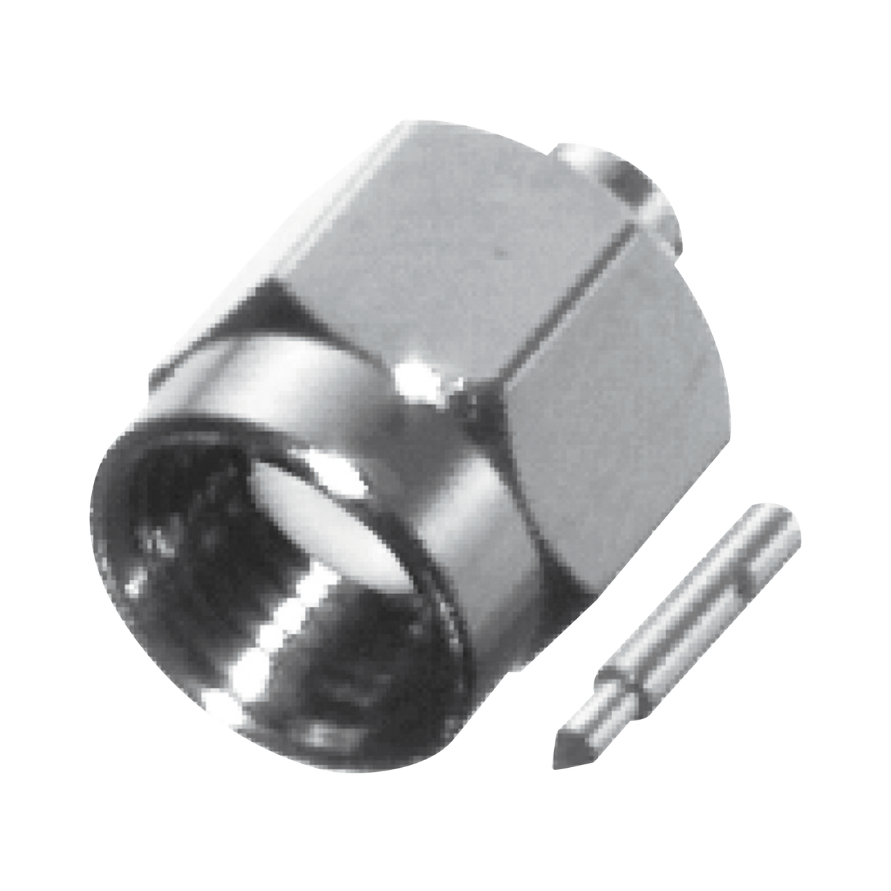 RSA-3505-085-03 Conector SMA Macho de Pared Gruesa para Cable Semi-Rigido de 0.085 de Díametro, SR1, Inox.-Oro/ Oro/ Teflón.