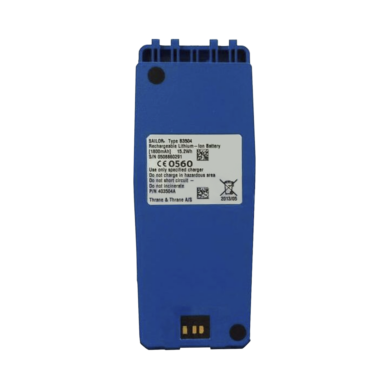 S-403504A Batería recagable ATEX de Li-Ion recargable de 7. 4 V / 1800 mAh  color azul, compatible con el modelo: SP3965 de Sailor.