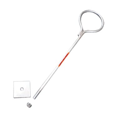 SAP-01G Ancla de Losa o Pared de 63-65 cm. de 13 cm diámetro de argolla Galvanizado por Inmersión.