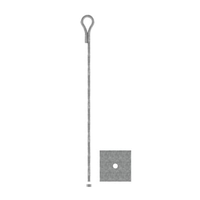 SAP-01J Ancla para Retenida para Muro con Ojo de Llave Galvanizado electrolítico.