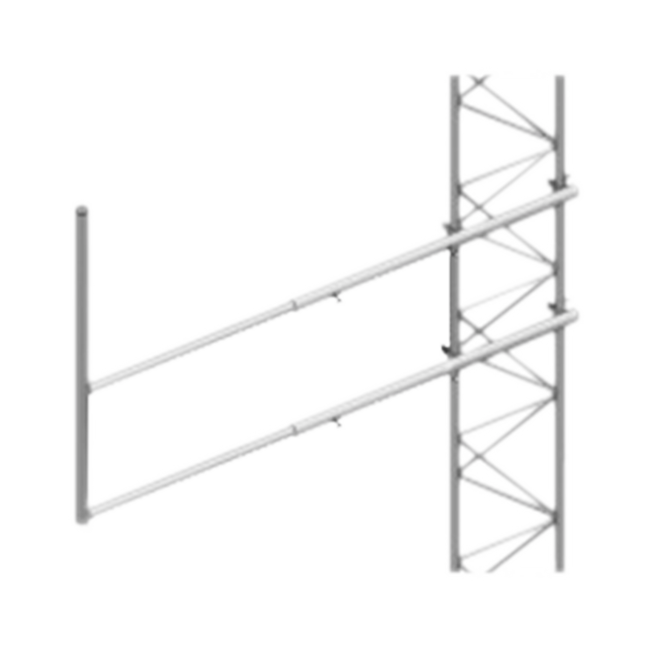 SBL90G Brazo tipo F para tramos STZ-90G, galvanizado por Inmersión Caliente.