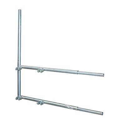 SBL-45G Brazo tipo F para tramos STZ-45G, galvanizado por inmersión caliente.