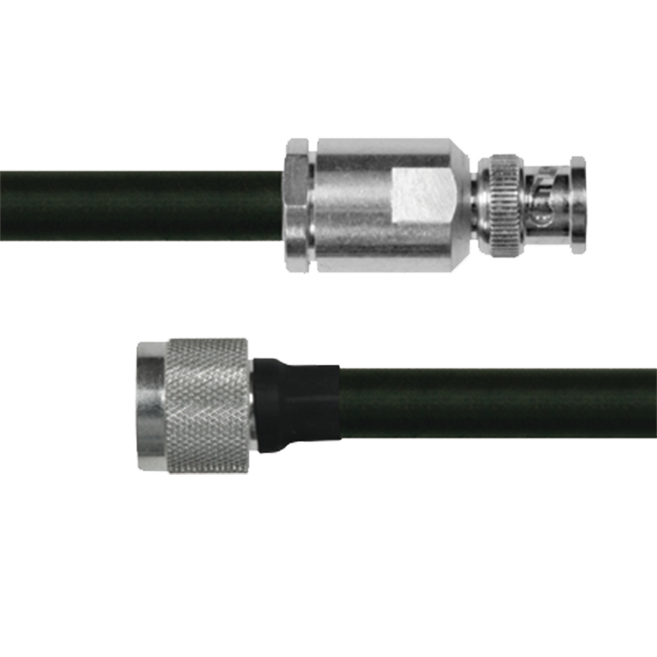 SBNC-214-N-180 Cable Coaxial RG-214/U de 180 cm, en 50 Ohm, 0.425, CD-4 GHz, con Conectores BNC Macho a N Macho.