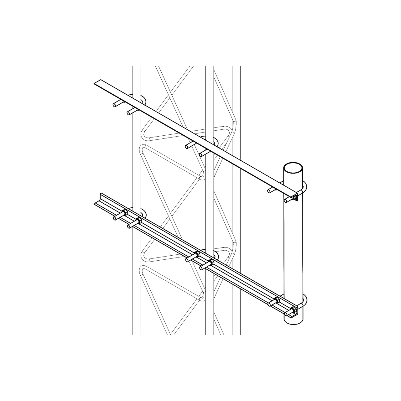 S-BRA-LI-30G Brazo Lateral Liviano para Tramo STZ30G Galvanizado por Inmersión en Caliente.