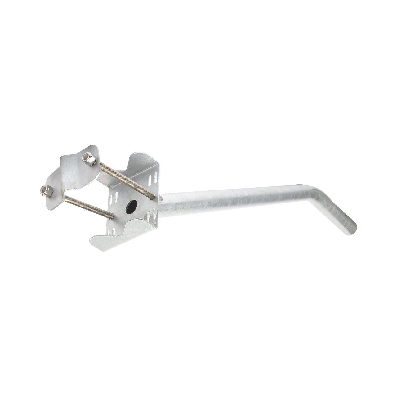 S-BRA-LUM1 Brazo Galvanizado para Luminaria de 2 Diámetro con Abrazadera para Poste hasta 6 Diámetro.