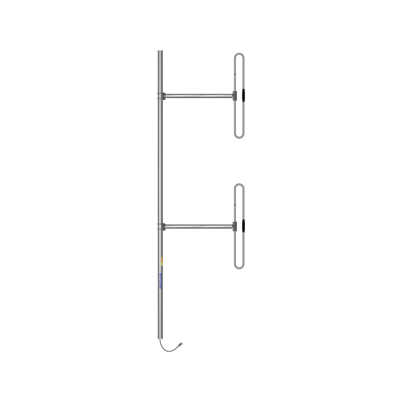 SD212-SF2P2SNM Antena Base de 2 Dipolos, 138-174 MHz, 5 dBd, 36 MHz de Ancho de Banda, Bi-direccional, 300 Watt, N Macho, Inclinación Opcional Tilt de 0, 2, 4, 6, 8 o 10 Grados.