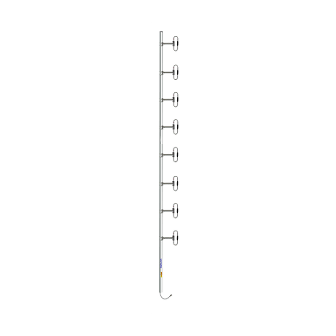 SD318-HF1P4LDF Antena Base 8 Dipolos, 370-430 MHz, 10.5 dBd, OFFSET, 300 W, DIN 7-16 Hembra, Inclinación Opcional Tilt de 0, 2, 4, 6, 8 o 10 Grados.