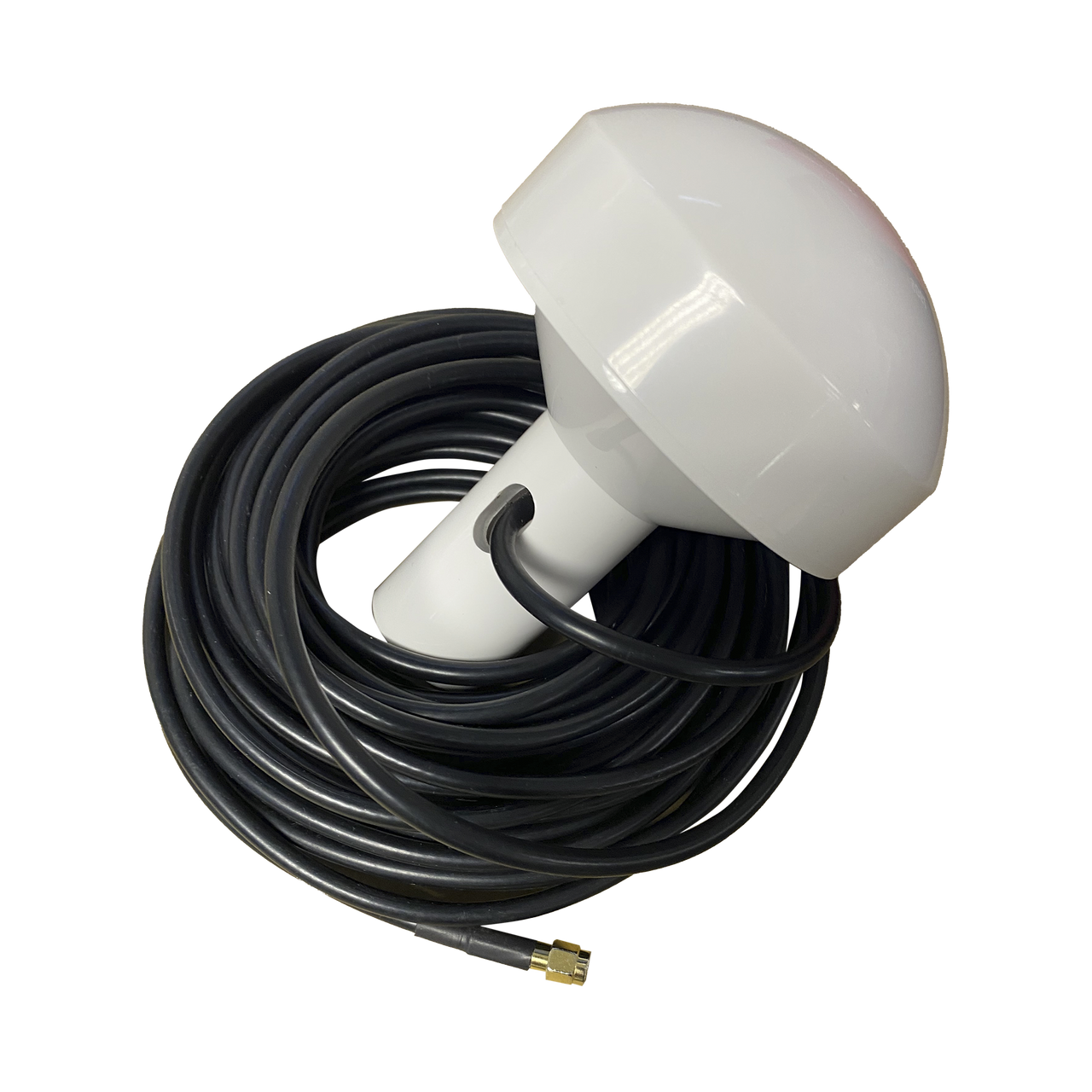 SD-GPS-005 Antena marina de GPS con conector SMA- Macho en frecuencia 1575.42 MHz de 28 dBi. Incluye soporte rotativo