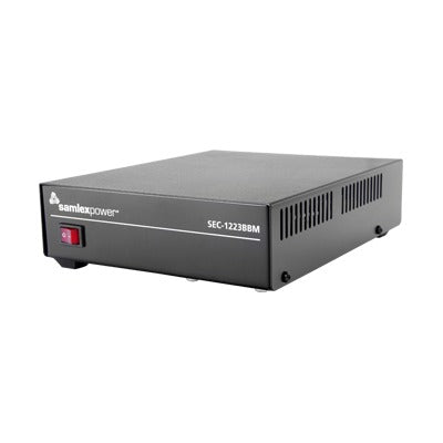 SEC-1223BBM Fuente de poder 13.8V, 19A, conmutada con circuito cargador de baterías.