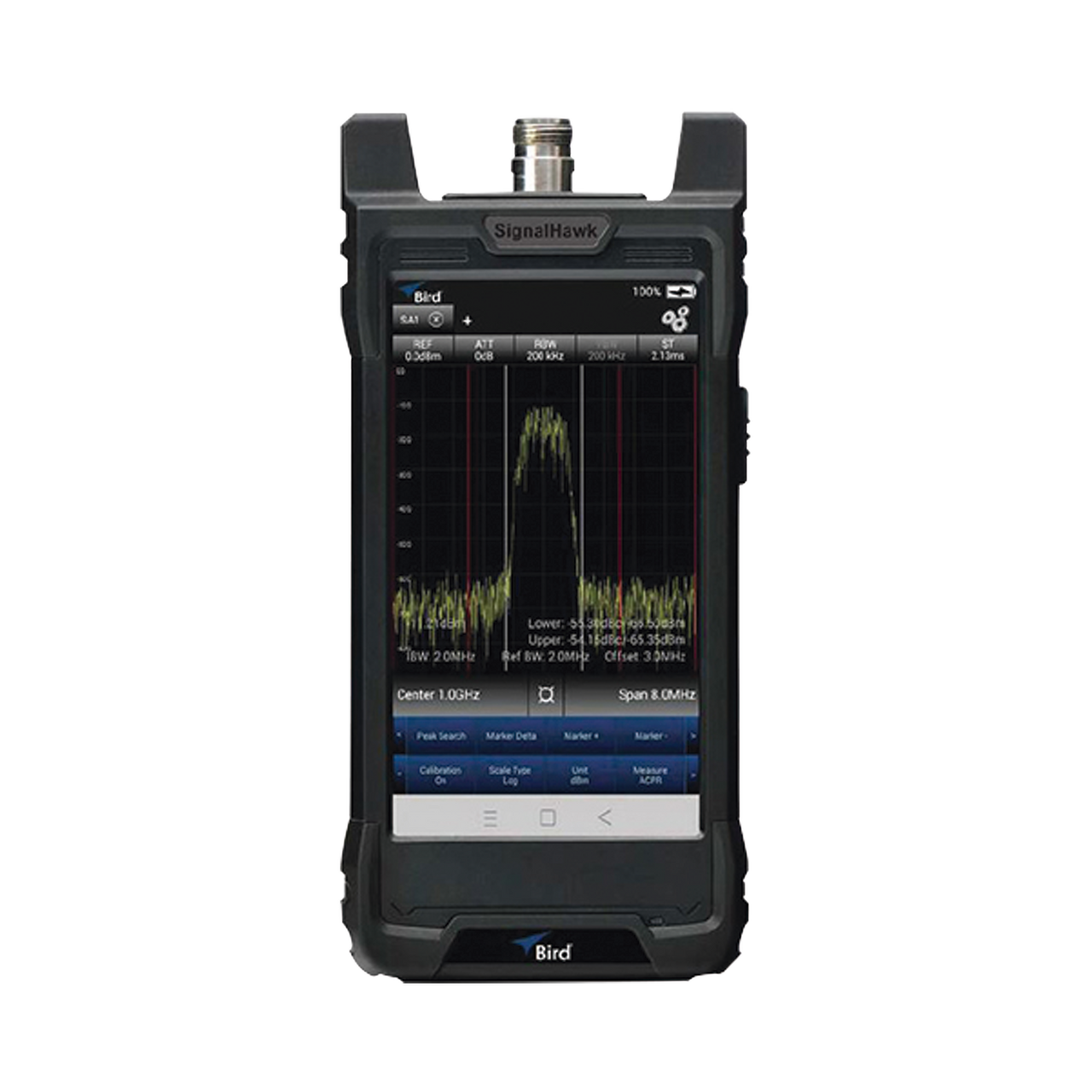 SH-60S-TC Analizador de Espectro Portátil SIGNAL HAWK, 9 KHz a 6 GHz, Incluye Estuches de uso Rudo y Ligero, Batería Li-Ion, Adaptador 12V, Lápiz Táctil, Adaptador USB-C a USB-A, Manual  de Instrucción.