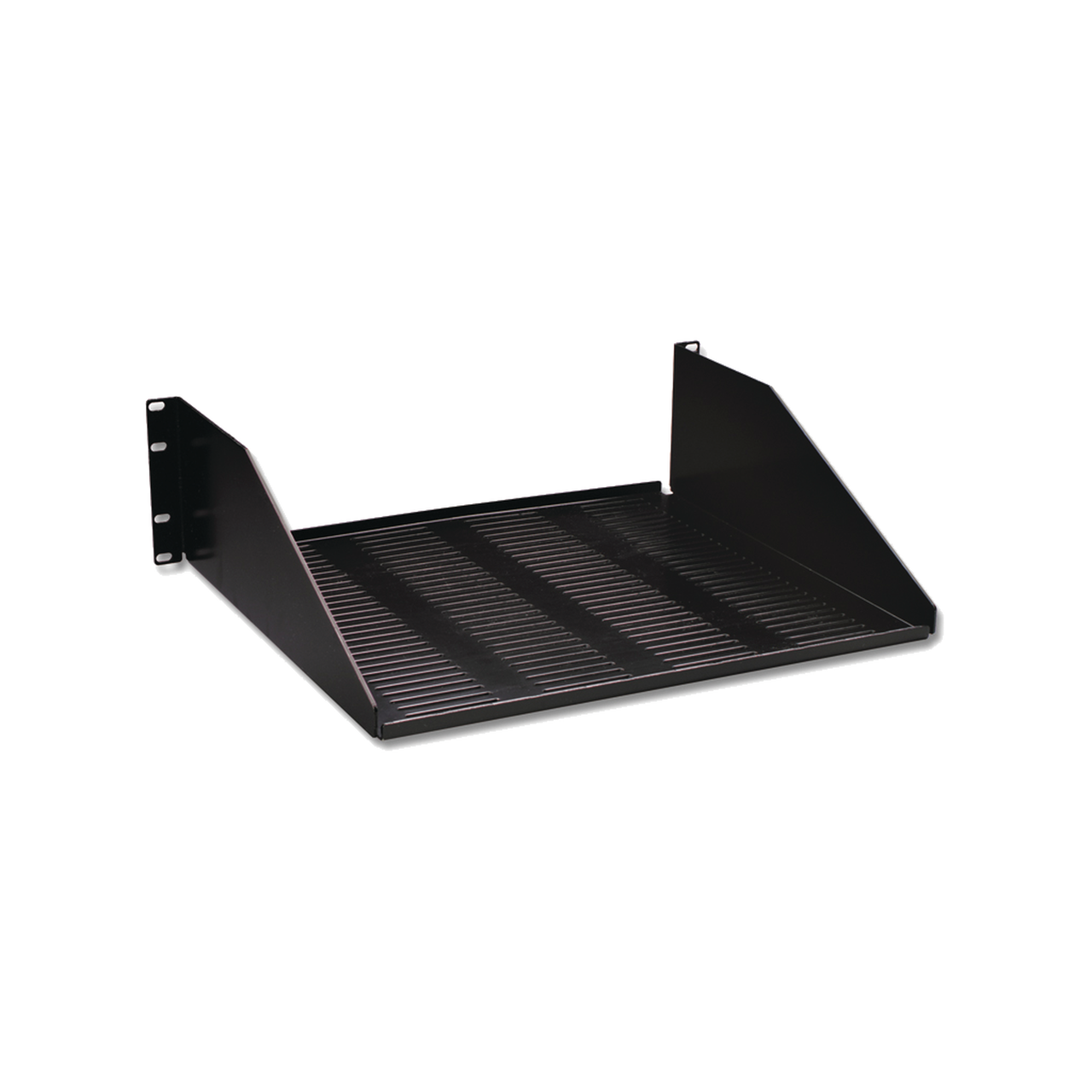 SH-S19V-01 Charola para soportar equipo en Rack de 19in, ventilada, 3UR, Color Negro