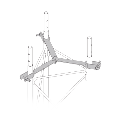 Brida para sujeción de retenida compatible con tramos STZ35G, Galvanizado por Inmersión en Caliente.