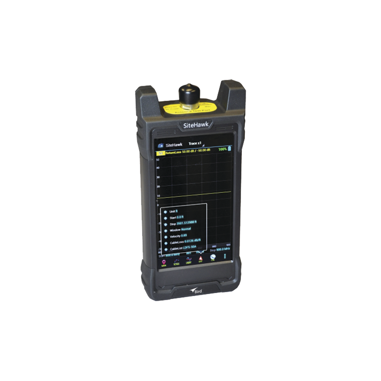 SK-4500-TC Analizador de Sitio Portátil SITEHAWK para Antenas y Falla en Cable, 1 MHz a 4.5 GHz, N Hembra.