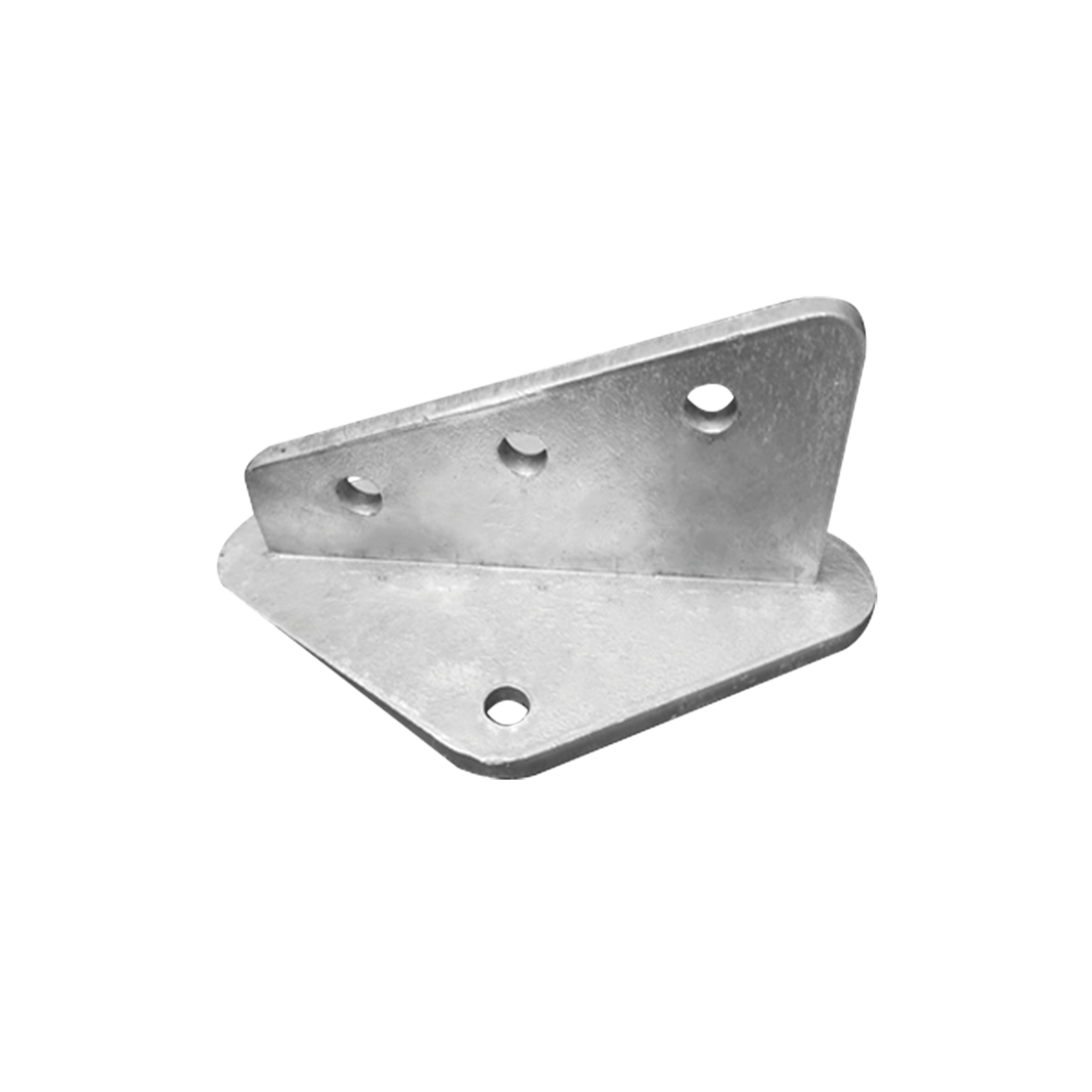 SLM-ANG-2G Ancla Aleta de 3 Orificios con 2 Puntos de Fijación. Uso en Fijación de mástiles. Galvanizado por Inmersión en Caliente.