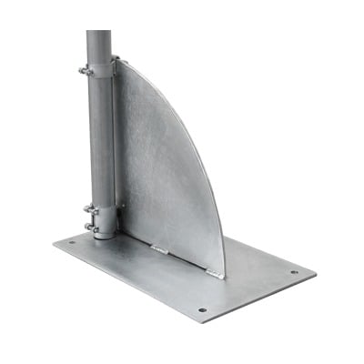 SLM-BA-3G Base para Mástil con Ajuste de Ángulo. Diámetros de Mastil: 1 a 1-3/4