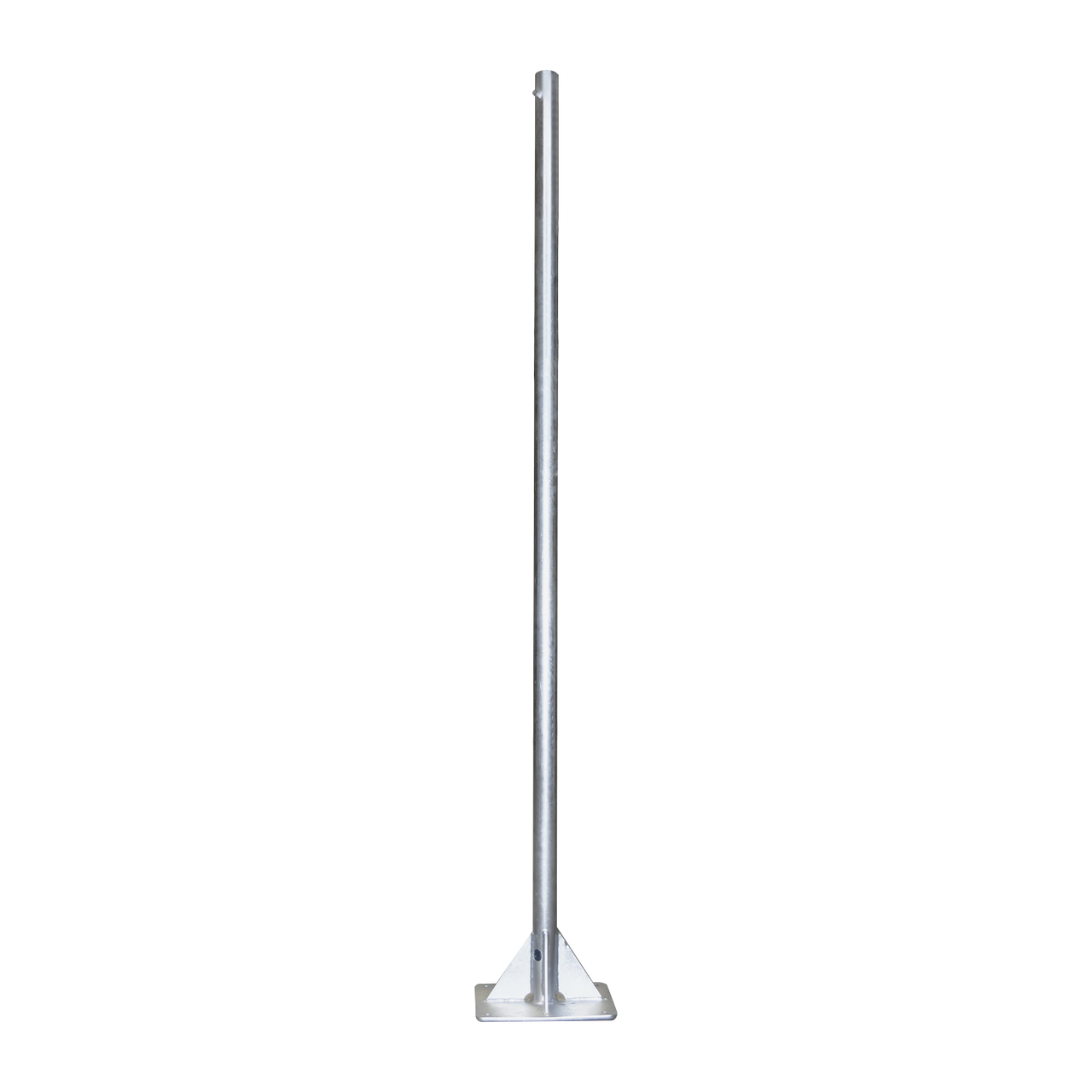 SM-AUTO-2 Mástil de 2 metros de 2 Diámetro, con Opresor, Base Soldada . Galvanizado por Inmersión en Caliente.