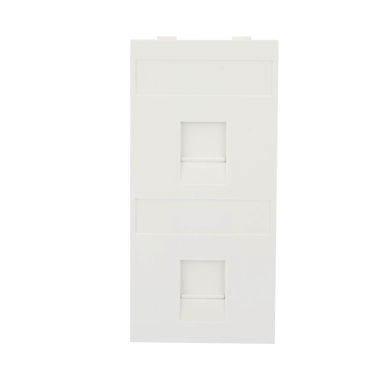 SM-FP-2-KEY Módulo Color Blanco Con 2 Espacios para Jacks Keystone para Instalarse en la caja de Pavimento / (S76B/9)