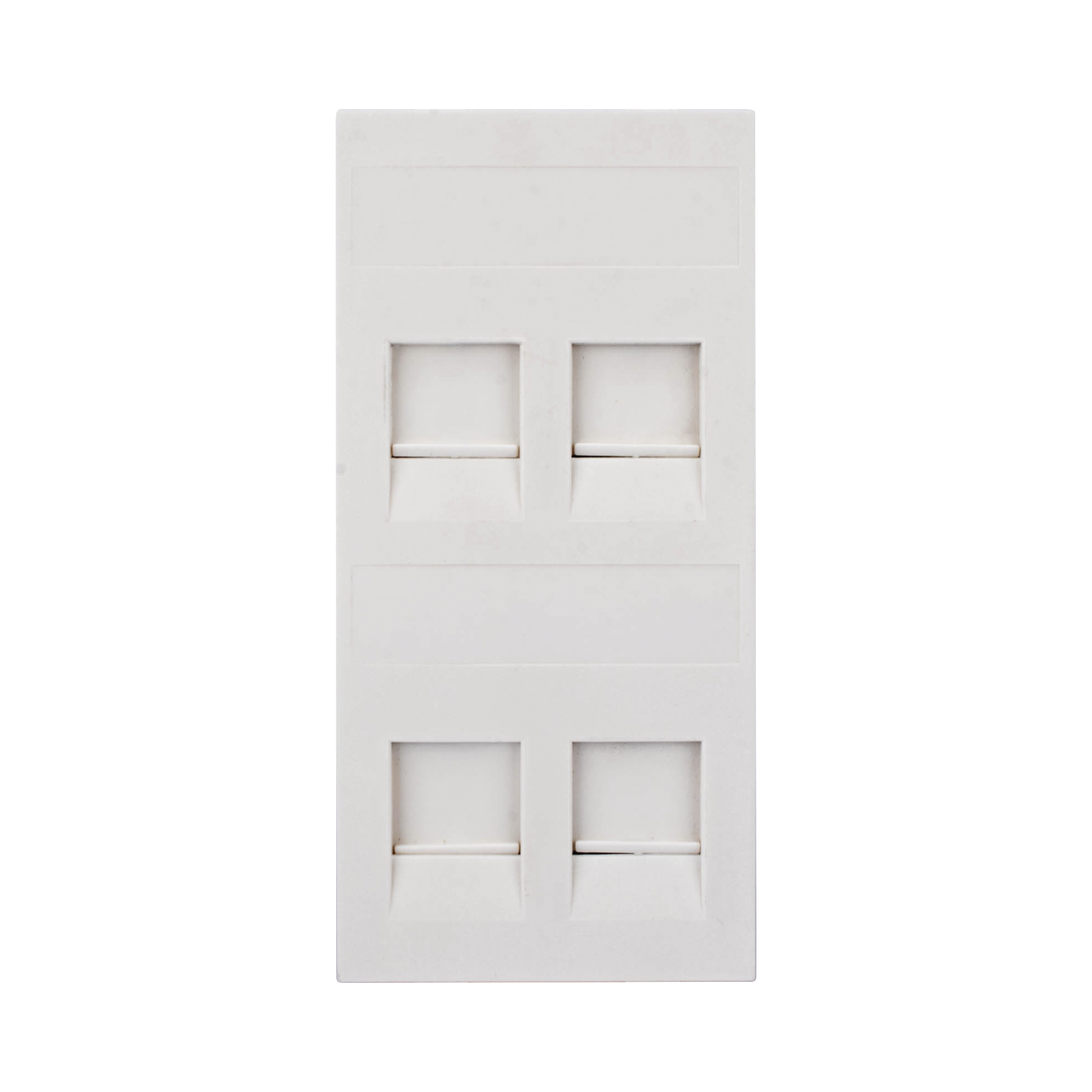 SM-FP-4-KEY Módulo Color Blanco Con 4 Espacios para Jacks Keystone para Instalarse en la caja de Pavimento / (S76C/9)