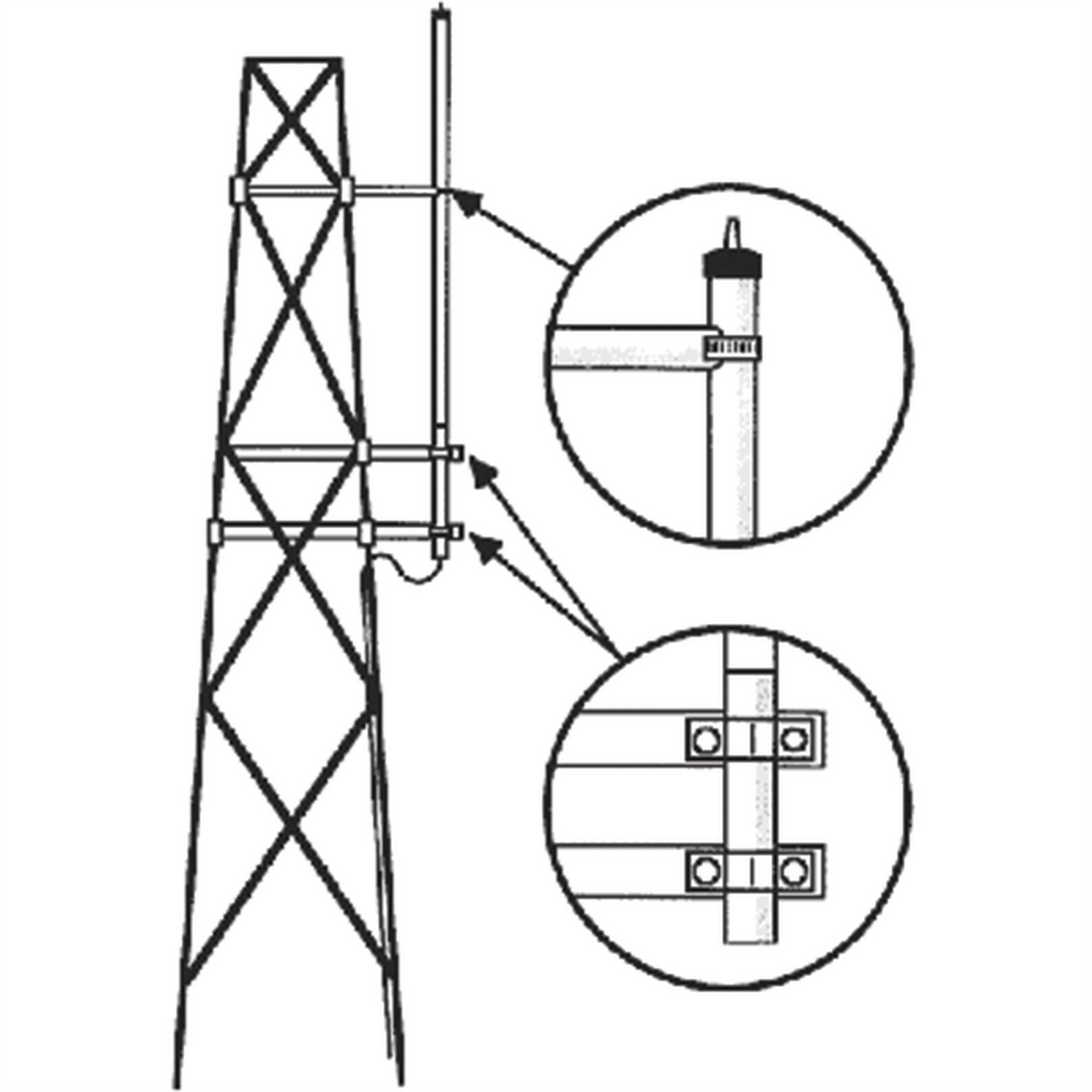 SMK-450HX Kit para Montaje Lateral en Torre, Antenas UHF Serie HX Hustler