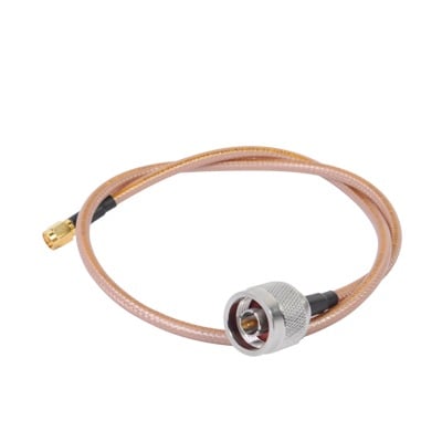 SN-142-SMAI-100 Cable de 100 cm tipo RG-142/U con conectores N Macho y SMA Macho Inverso (Hasta 8 GHz).