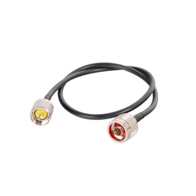 SN-58U-UHF-60 Jumper de 60 cm fabricado con cable RG-58U-SYS, conector N y UHF del otro extremo