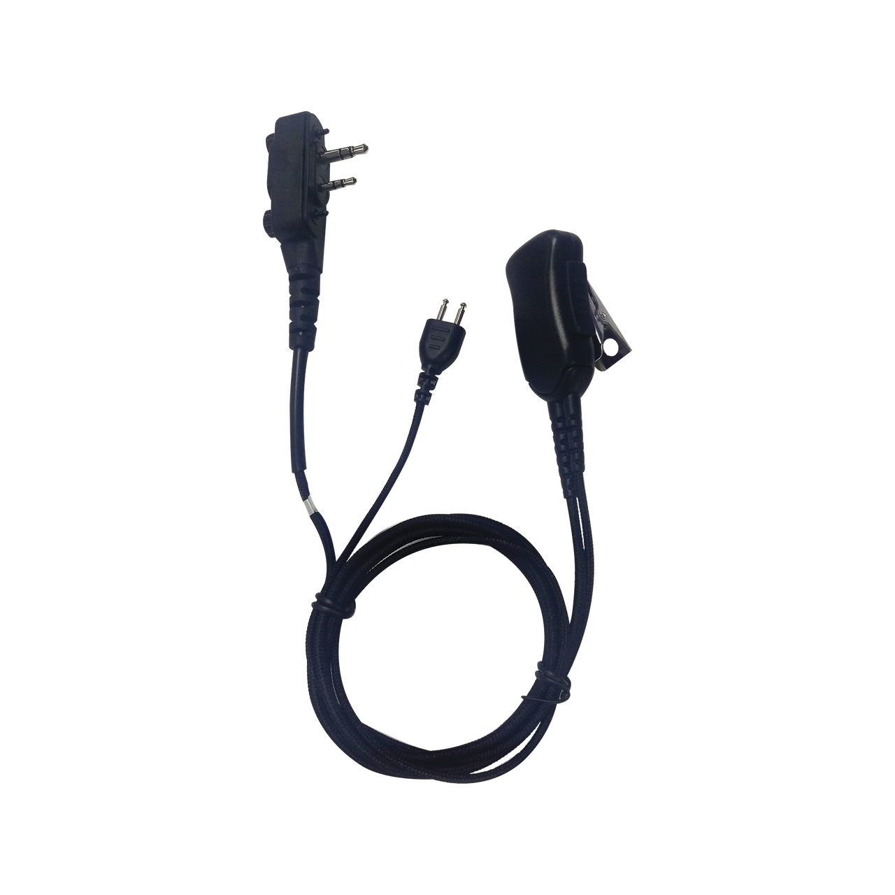 SNP-1W-30S-BF Micrófono audífono de 1 cable de fibra trenzada con sistema SNAP para radios Icom IC-F4003/4013/2000/4021/4031/4210/4230/IC-F14/3021/3013/3103/3003/1000/2000/S/T (con tornillos)