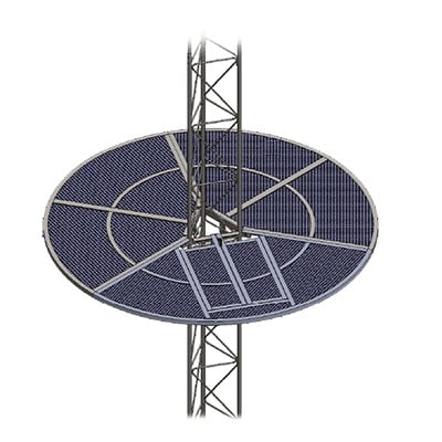 SOM-30 Sistema Anti Escala tipo Sombrilla para Torre STZ30G. Galvanizada por Inmersión en Caliente.