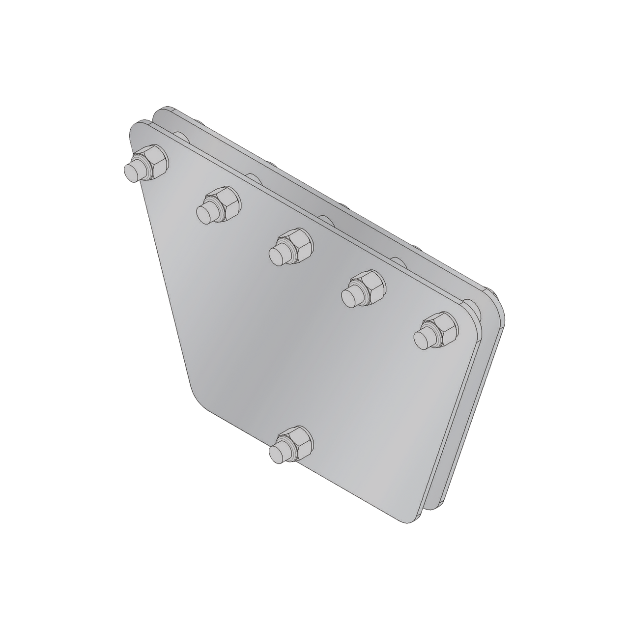 SP-303050-G Placas igualadoras con tornillería y separadores, para 5 retenidas. Galvanizado en inmersión (30x30x50 cm).