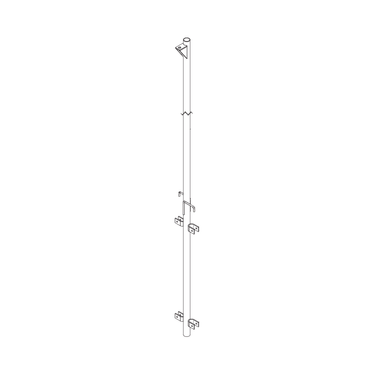 SPLUMAP Pluma de Aluminio de 4 metros CED.40  para Instalación de Tramos STZ (Con Polea).