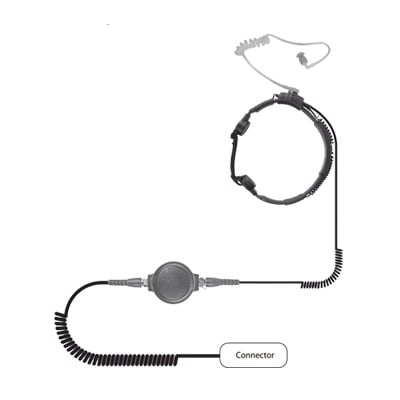 SPM-1583 MICRÓFONO DE GARGANTA DE USO RUDO PARA MOTOTRBO XPR-6500/ 6550/ DGP-4150/ 6150/ 8550/ 5550/ APX-7000/ DP-3400.