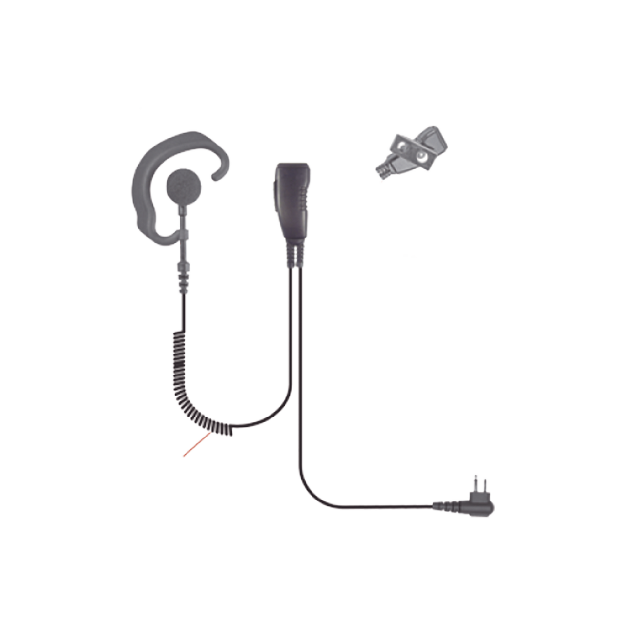 SPM-300EB-H3 Micrófono de solapa de gancho suave para radios  HYT TC-508, TC-518, TC-580, TC-610, TC-620, TC-700/EX, PD502, PD562, PD-400 Series