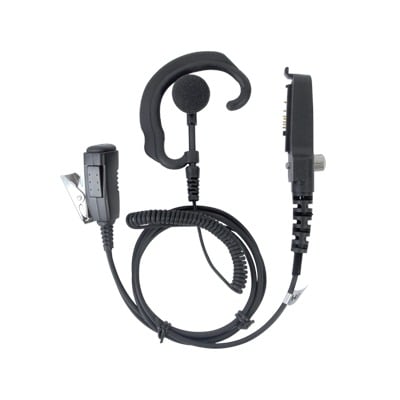 SPM-311EB Micrófono de solapa y audífono ajustable al oído para KENWOOD Serie 80/ 90/ 140/ 180/ NX200/ 410. Compatible con VOX de la serie 180 y NX200.