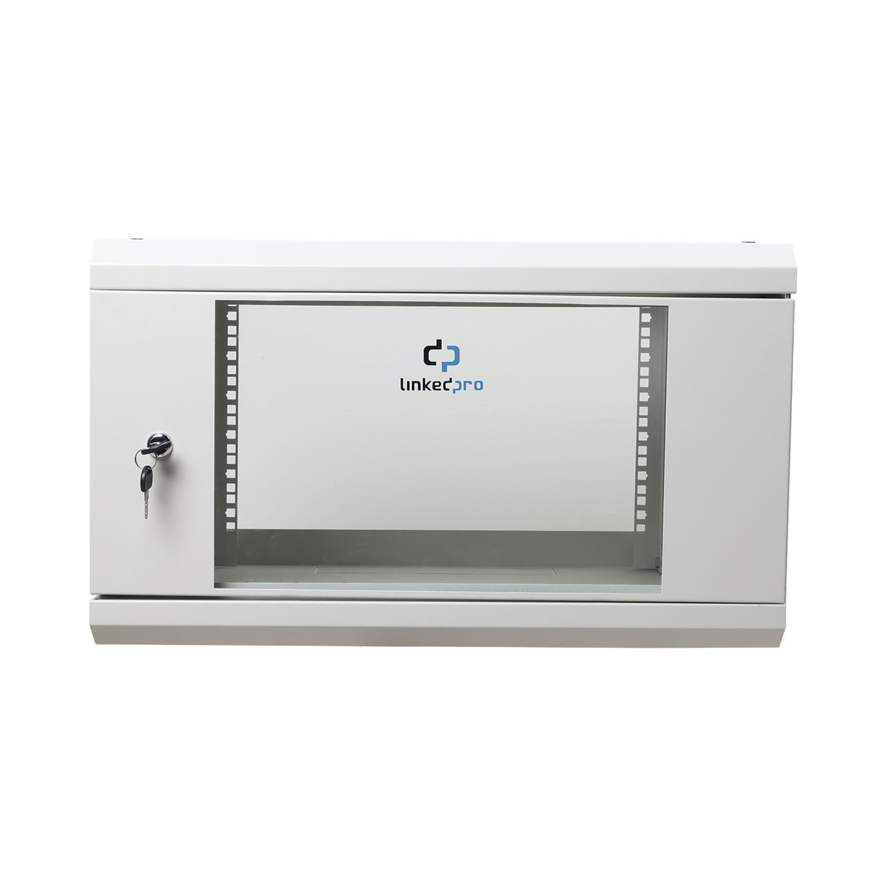 SR1906LH3GW Gabinete de Pared de 6U con Puerta de Cristal Templado, 455 mm de Profundidad Total, Rack de 19, Acero Reforzado Color Gris Mate